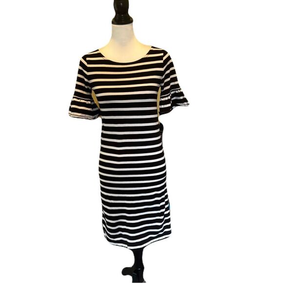 J. Crew Dresses & Skirts - J.Crew Black and White Striped Cotton Dress | EUC | XXS